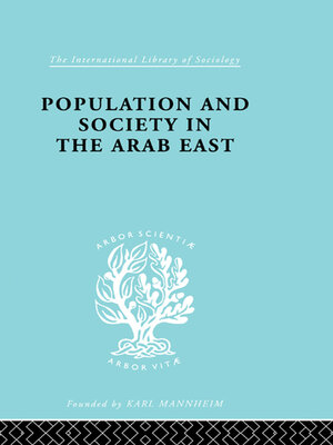cover image of Population and Society in the Arab East